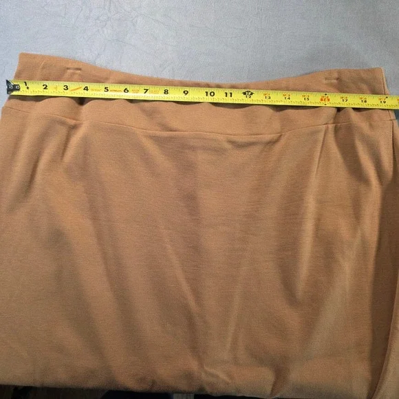 Nine West Womens XXL Camel Brown Stretch Ponte Knit Midi Pencil Skirt RN73277 - Picture 4 of 7